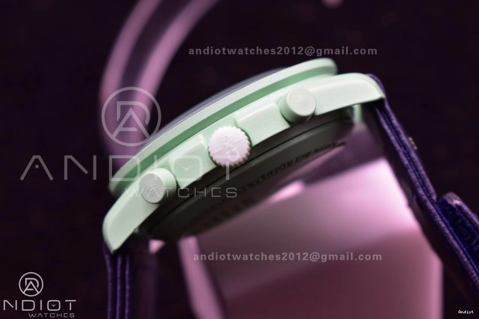 Strap Omega Nylon Earth Moonwatch to Bioceramic x on Quartz Swatch Mission 1228